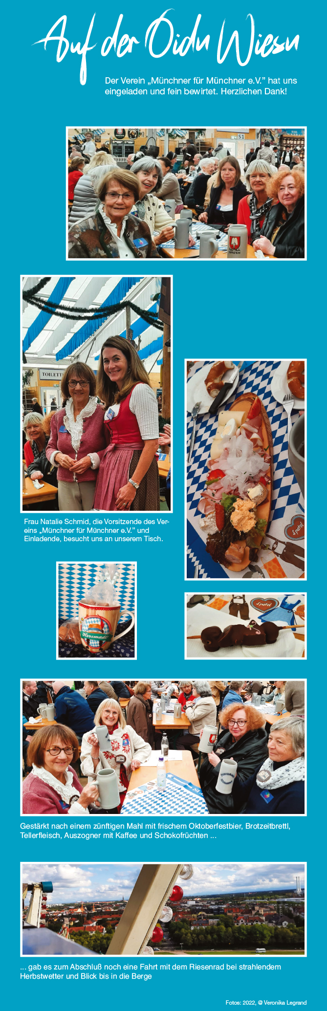 Impressionen von der Oidn Wiesn, mit fröhlichen Frauen, Brotzeitschmankerl und einem Blick vom Riesenrad